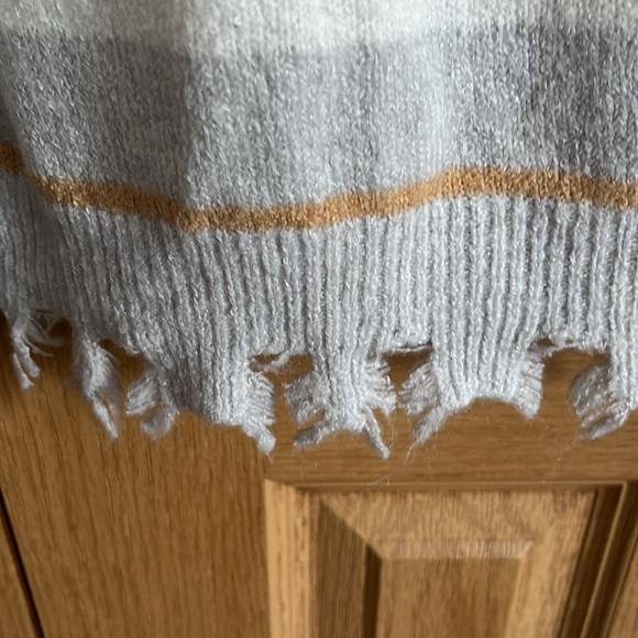 Pink Lily Striped Raw Hem Sweater - Picture 3 of 3